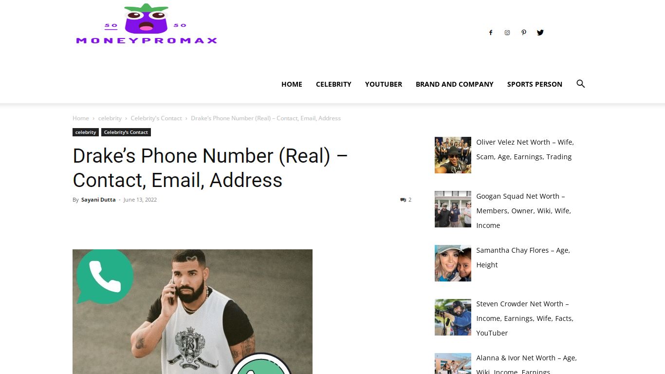 Drake's Phone Number (Real) - Contact, Email, Address